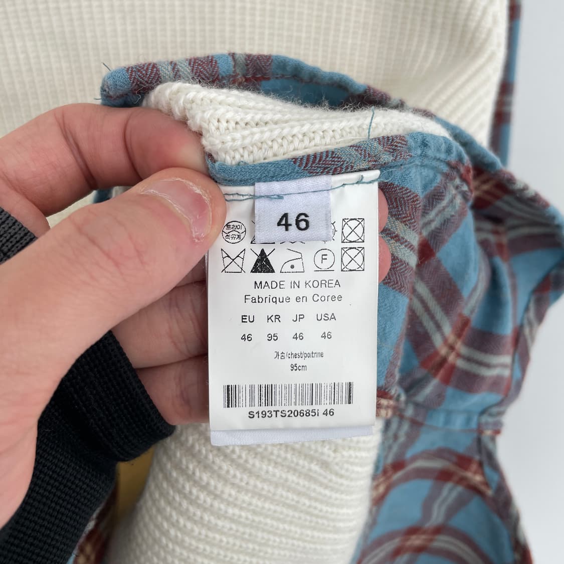 솔리드옴므 니트 베스트 레이어링 오버핏 체크 셔츠 상품이미지7