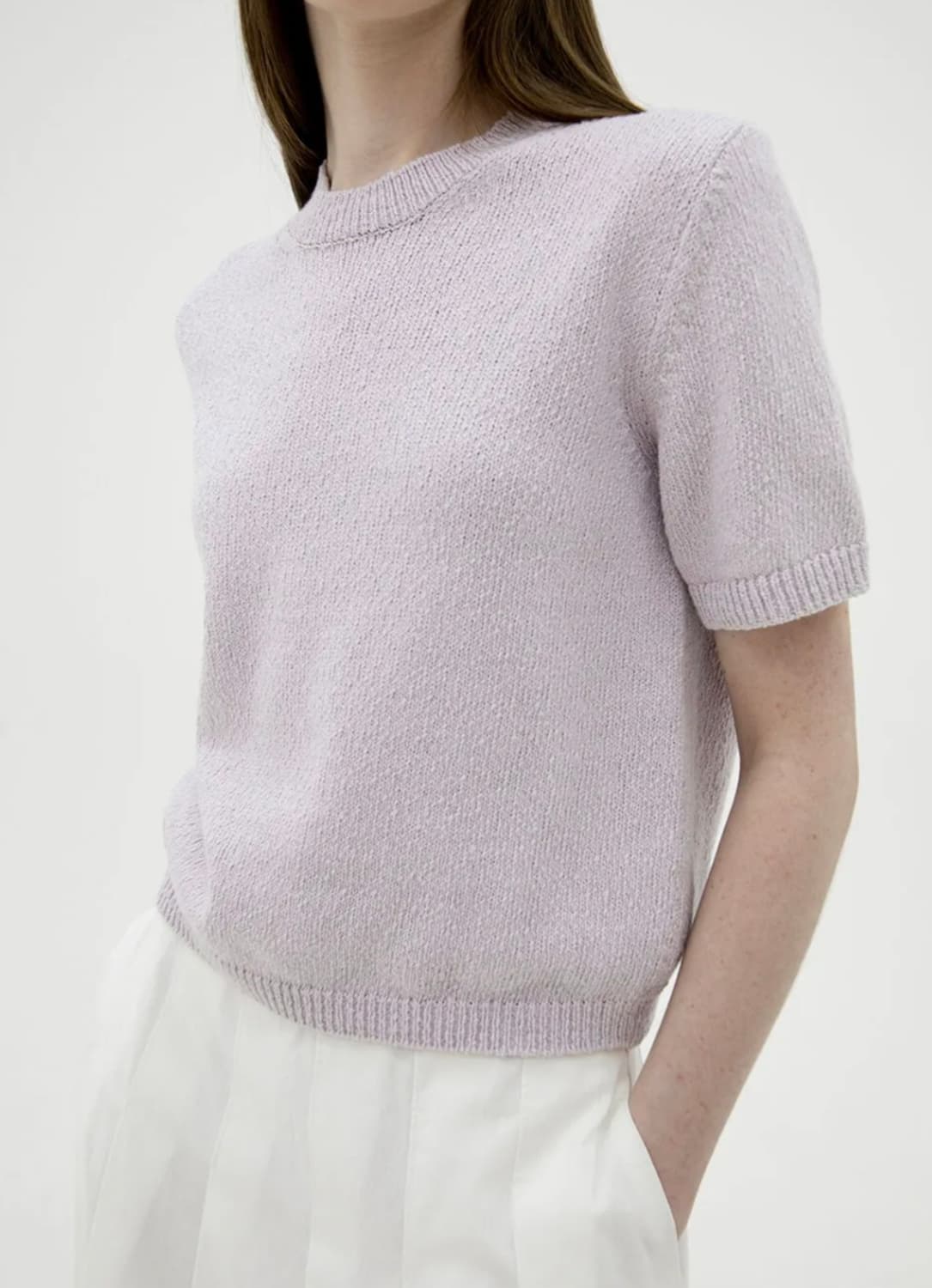 르바 Levar 부클 반팔 니트티 (라일락) 상품이미지9