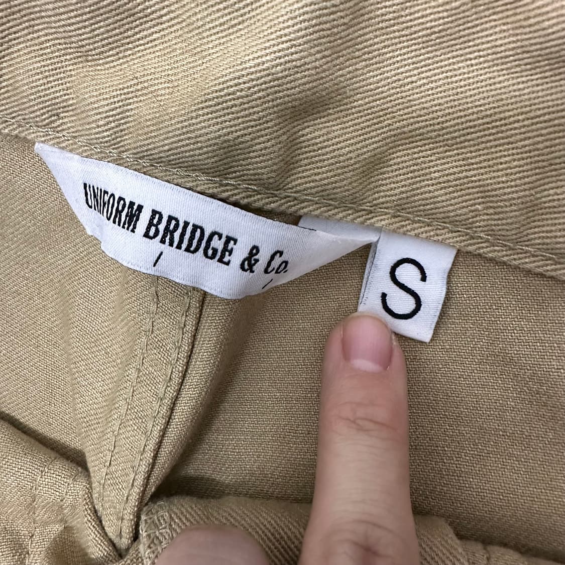 UNIFORM BRIDGE 유니폼브릿지 코튼 면바지 베이지 S 상품이미지5