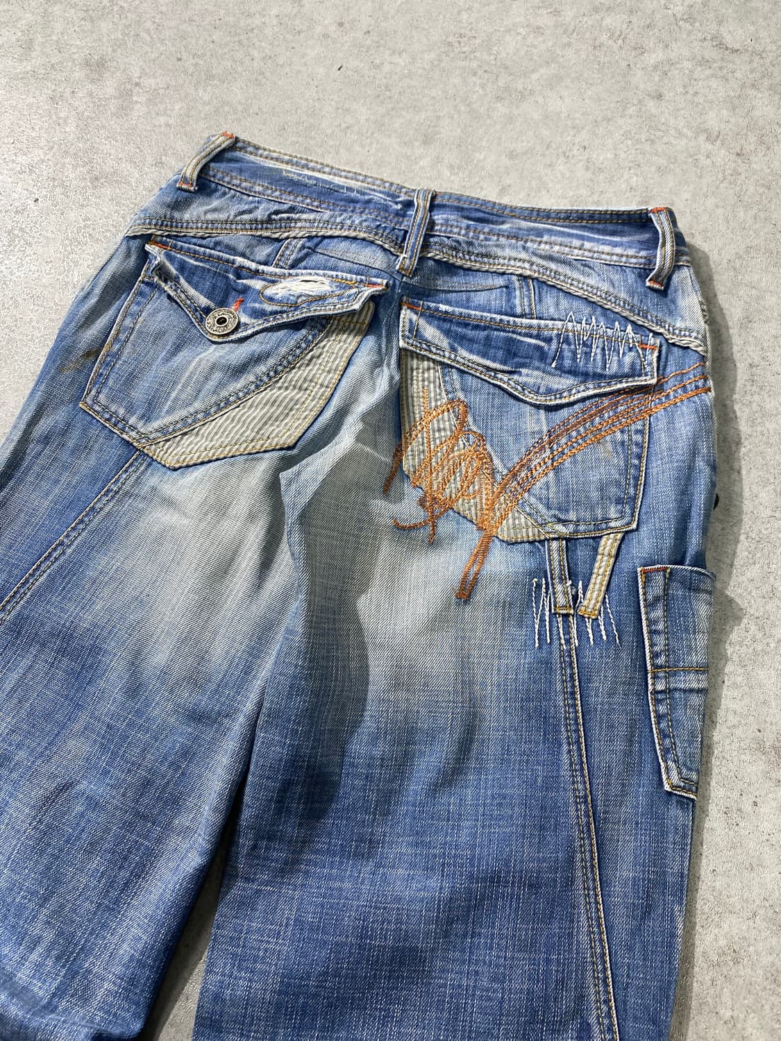 [28] None 빈티지 Y2K 디스트레스드 데님팬츠 상품이미지7