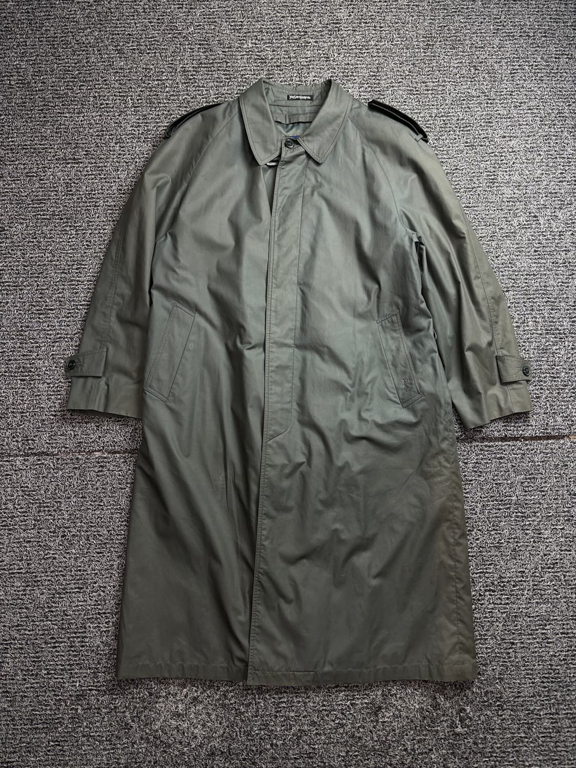 90s YSL 입생로랑 아카이브 내피 싱글 트렌치 코트 2465 상품이미지2