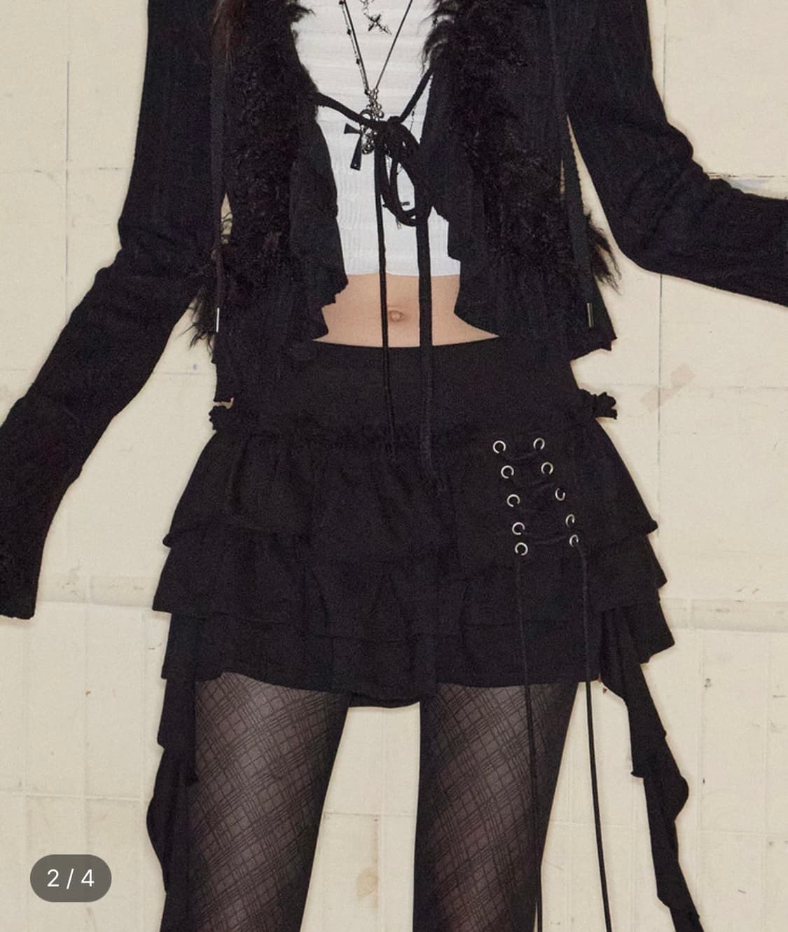 낫노잉 러플 스커트 상품이미지1