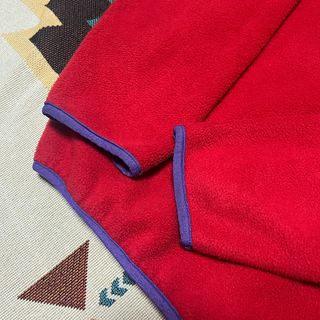 80s USA 파타고니아 신칠라 스냅티 XL 레드 상품이미지4