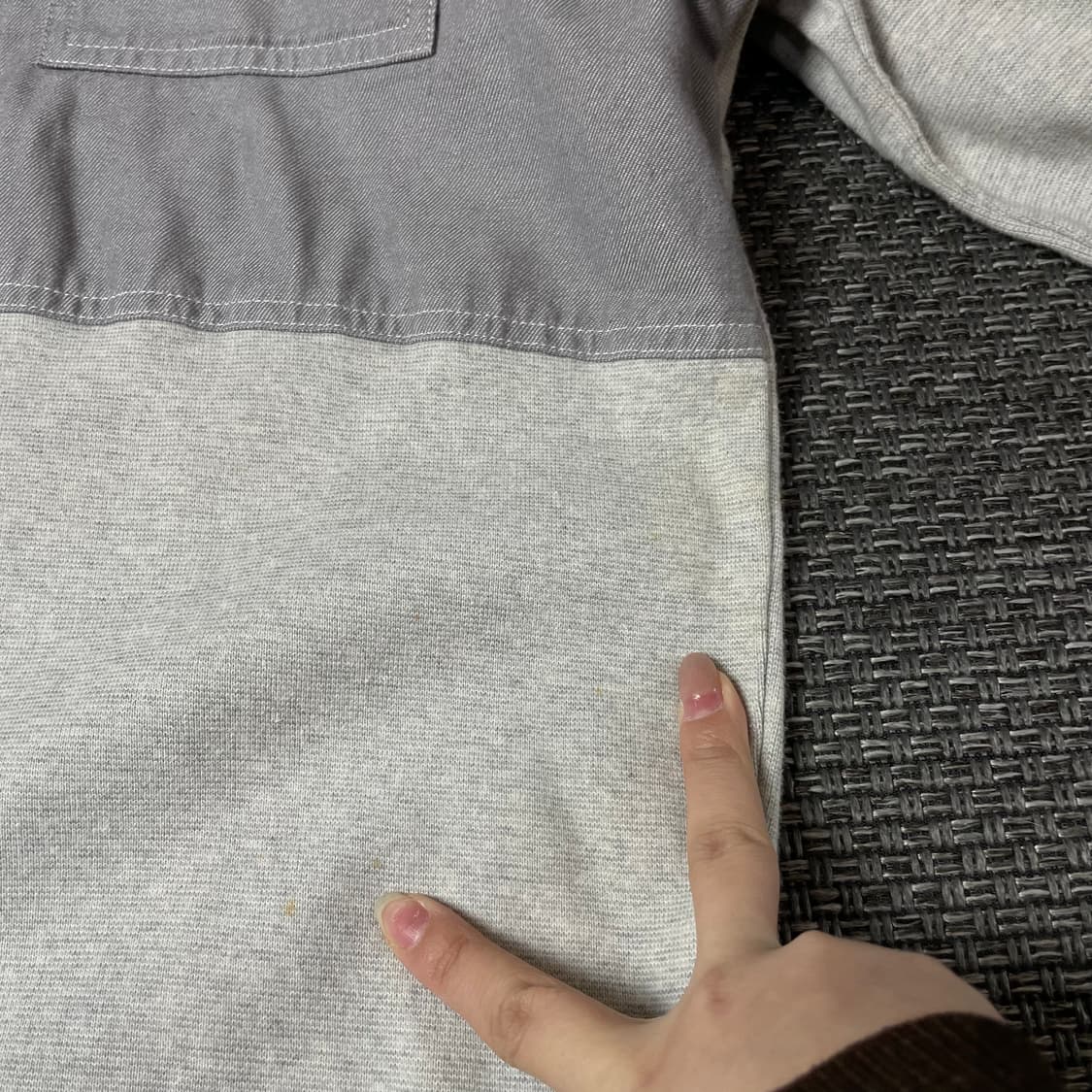 타미힐피거 그레이 플래그 포켓 맨투맨 XL 상품이미지6