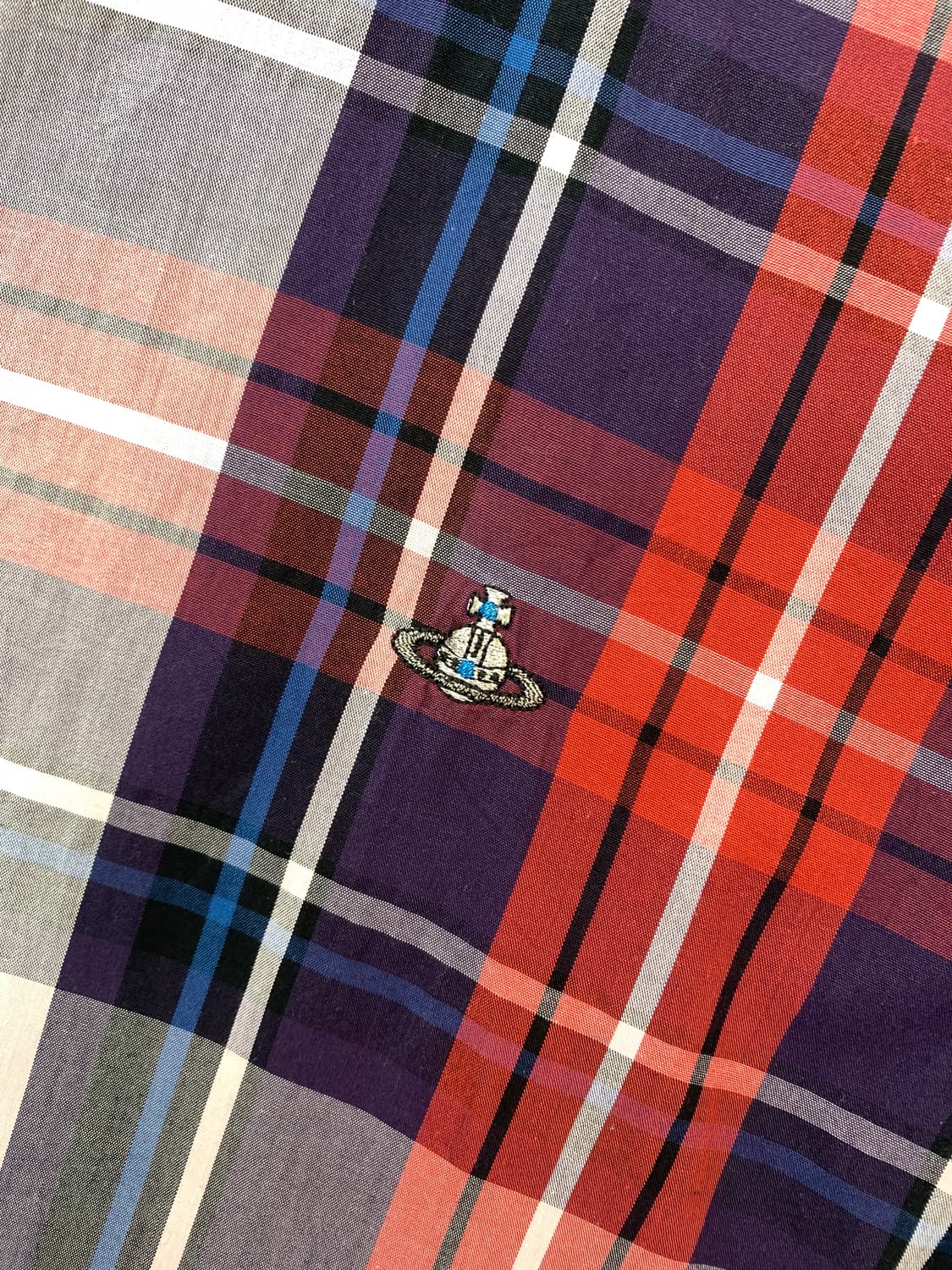 90-95 비비안 웨스트우드 orb 체크 셔츠 상품이미지6