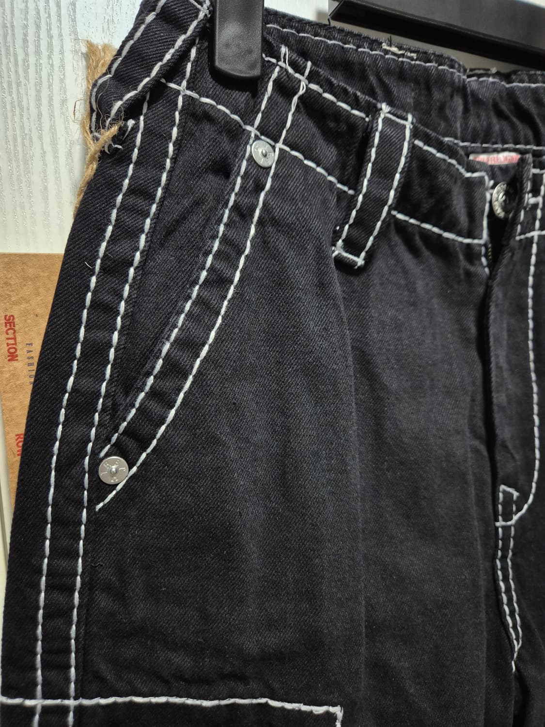 (타임세일)(새상품)트루릴리젼 카고 블랙 데님 상품이미지6