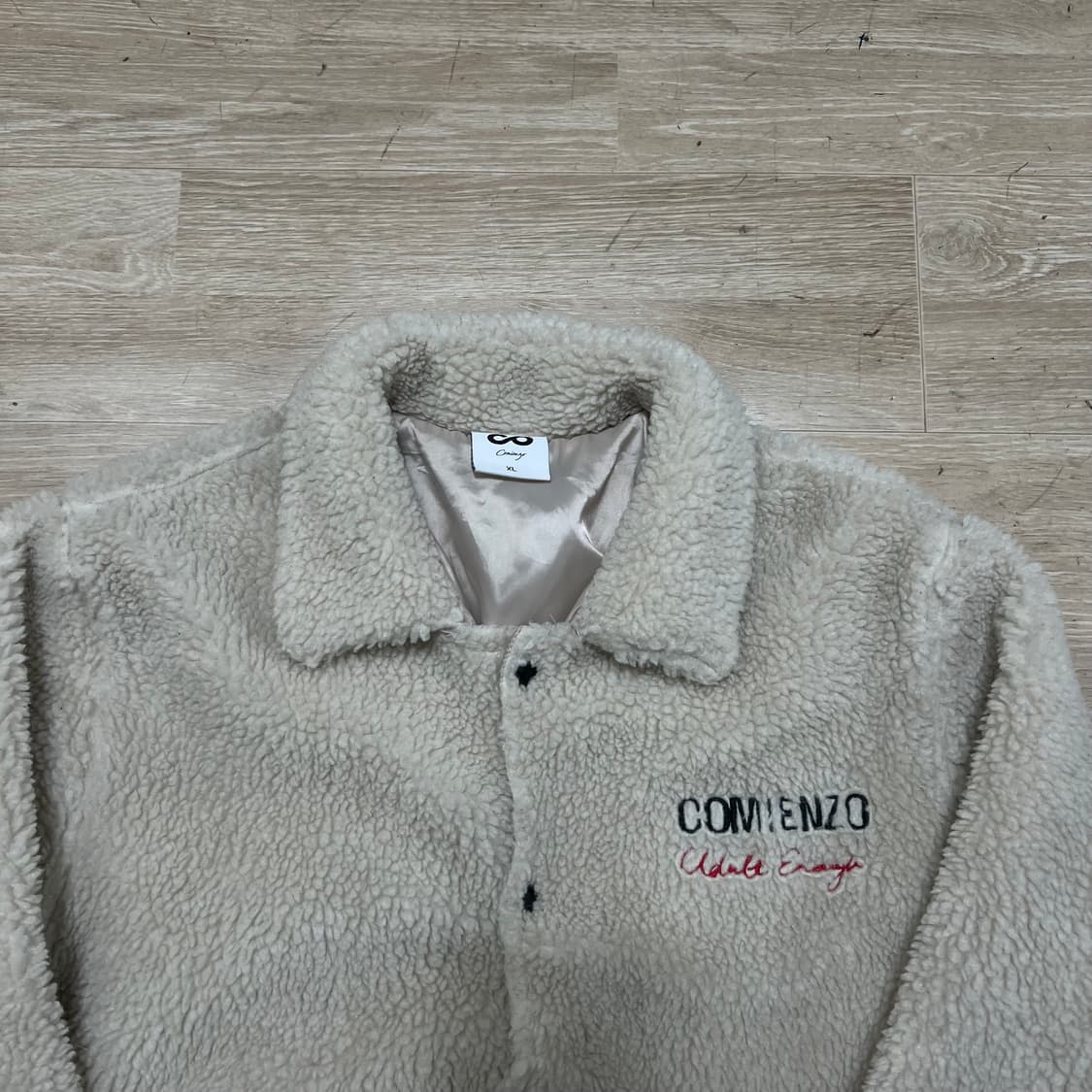 코미엔조 뽀글이 후리스 플리스 코치자켓 [아이보리] XL/105 상품이미지2