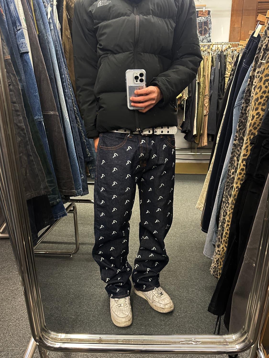 34) 에비수 재팬 모노그램 멀티로고 셀비지 데님팬츠 상품이미지2