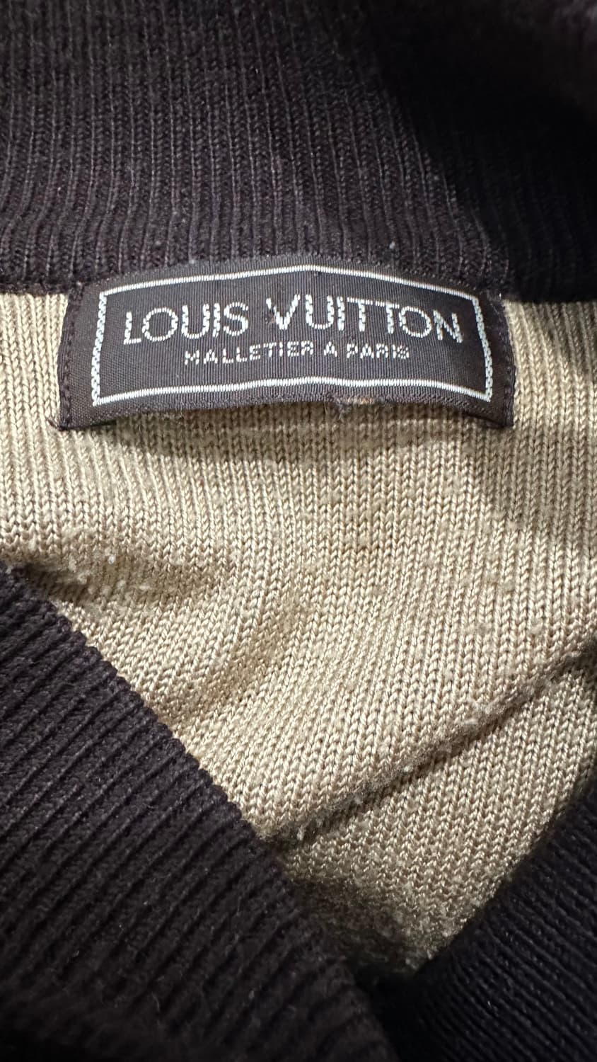 빈티지 루이비통 브라운 로고 패턴 니트 M 정품 상품이미지2
