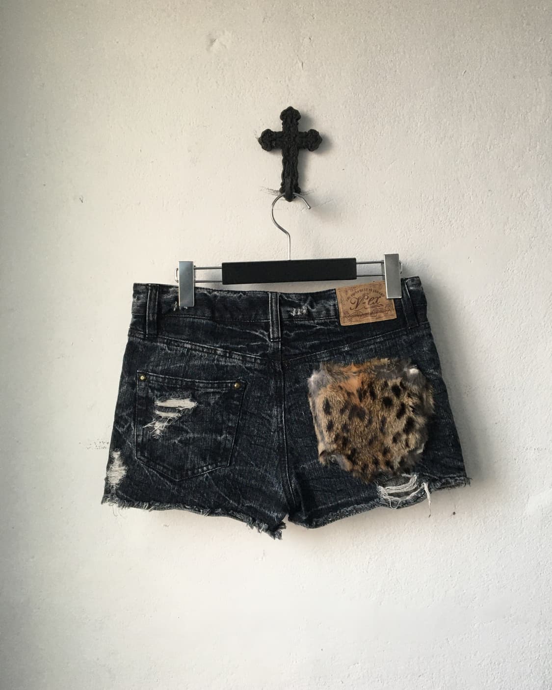 back pocket fur point Washing damage den 상품이미지3