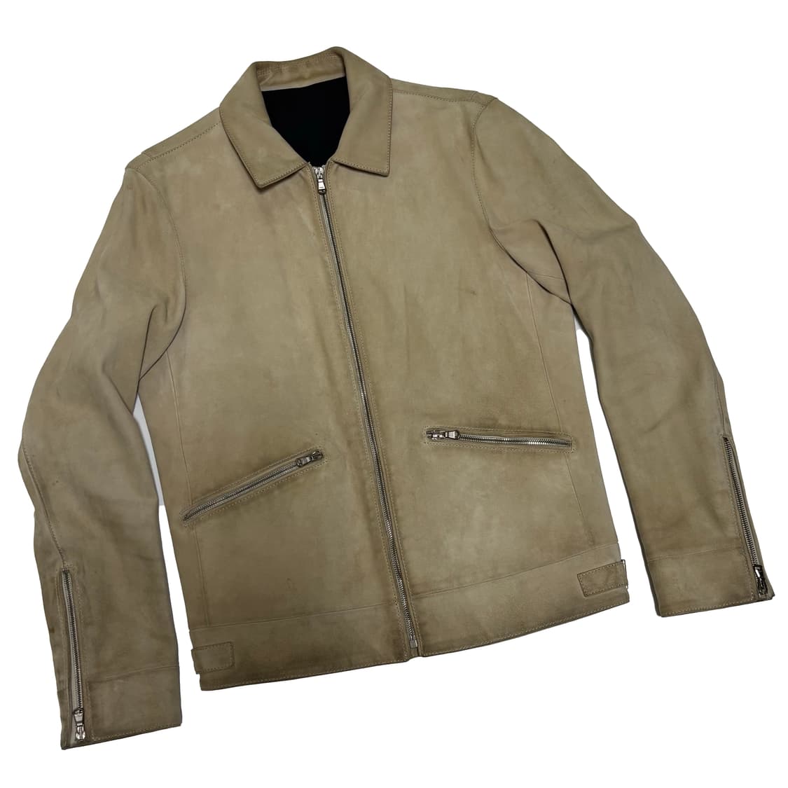 [솔리드 옴므] 프리미엄 고트스킨 스웨이드 싱글 라이더 자켓 상품이미지1