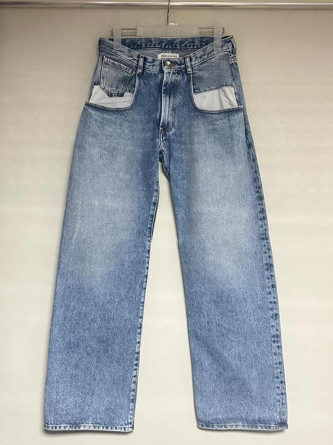 (42) 마르지엘라  콘트라스트 포켓 와이드 데님 진 팬츠 상품이미지2