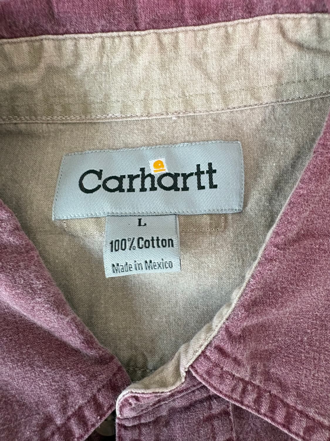 칼하트 워크 셔츠 버건디 상품이미지4