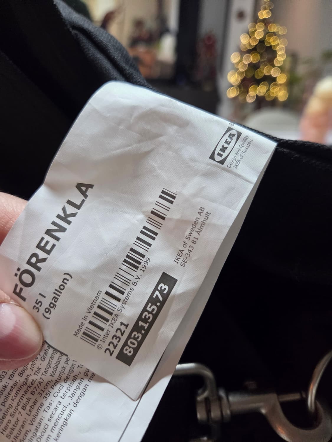 이케아 forenkla 대용량 백팩 새제품 상품이미지4