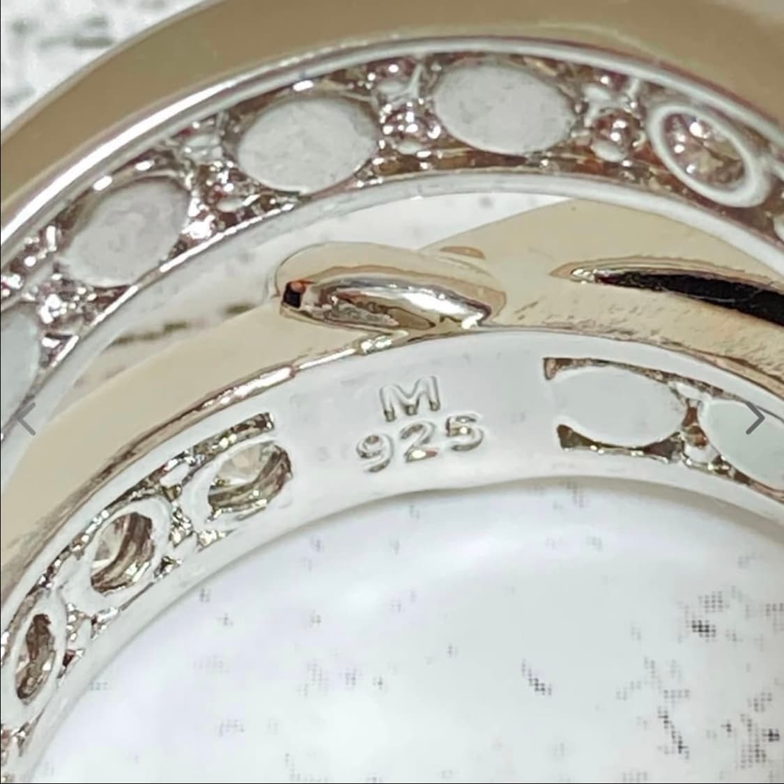 비비안웨스트우드 아카이브 크리스탈 큐빅 2단 벨 트링 상품이미지4