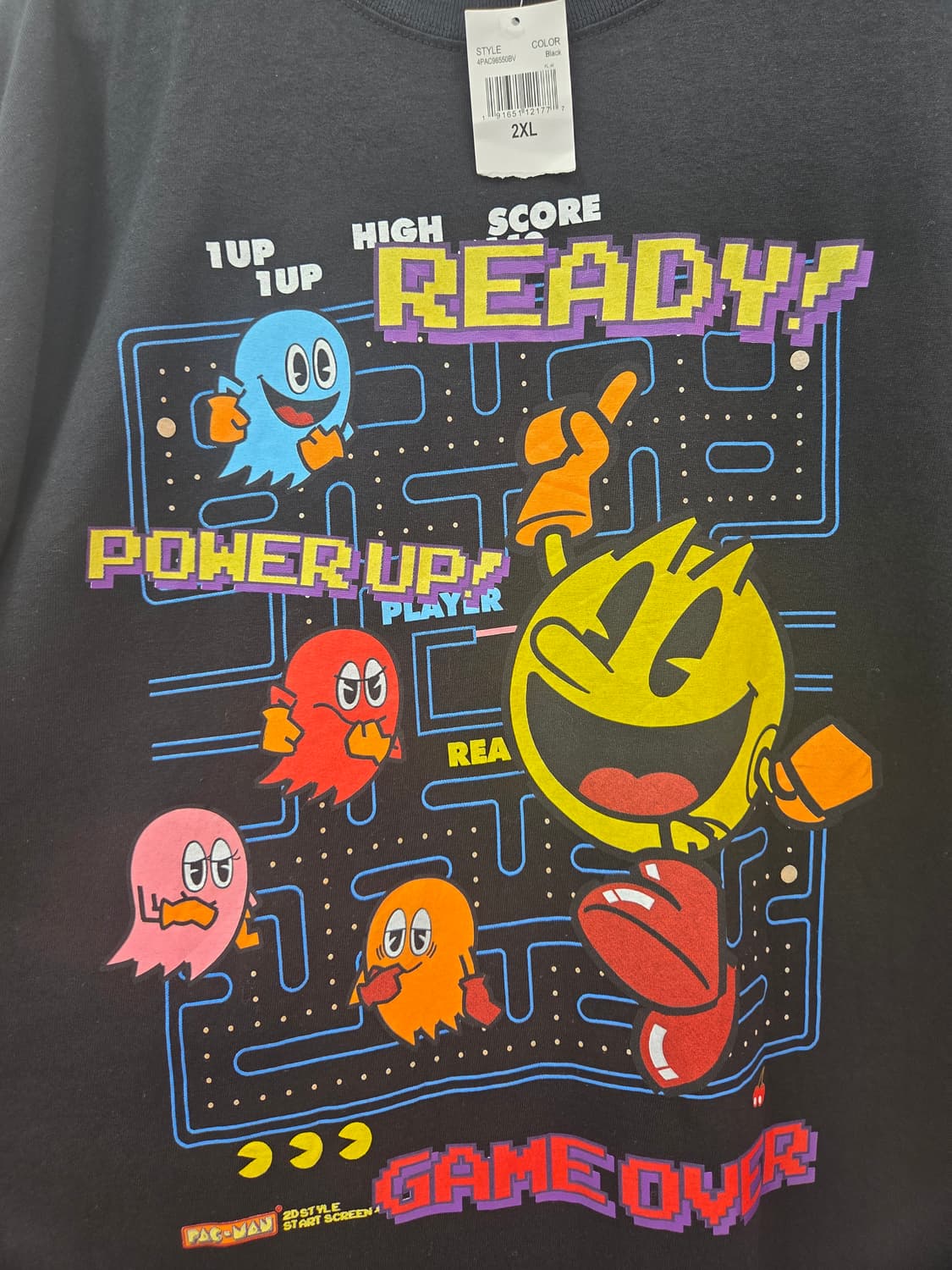 2XL [새상품] 빈티지 PAC-MAN 팩맨 오버핏 반팔티 상품이미지2