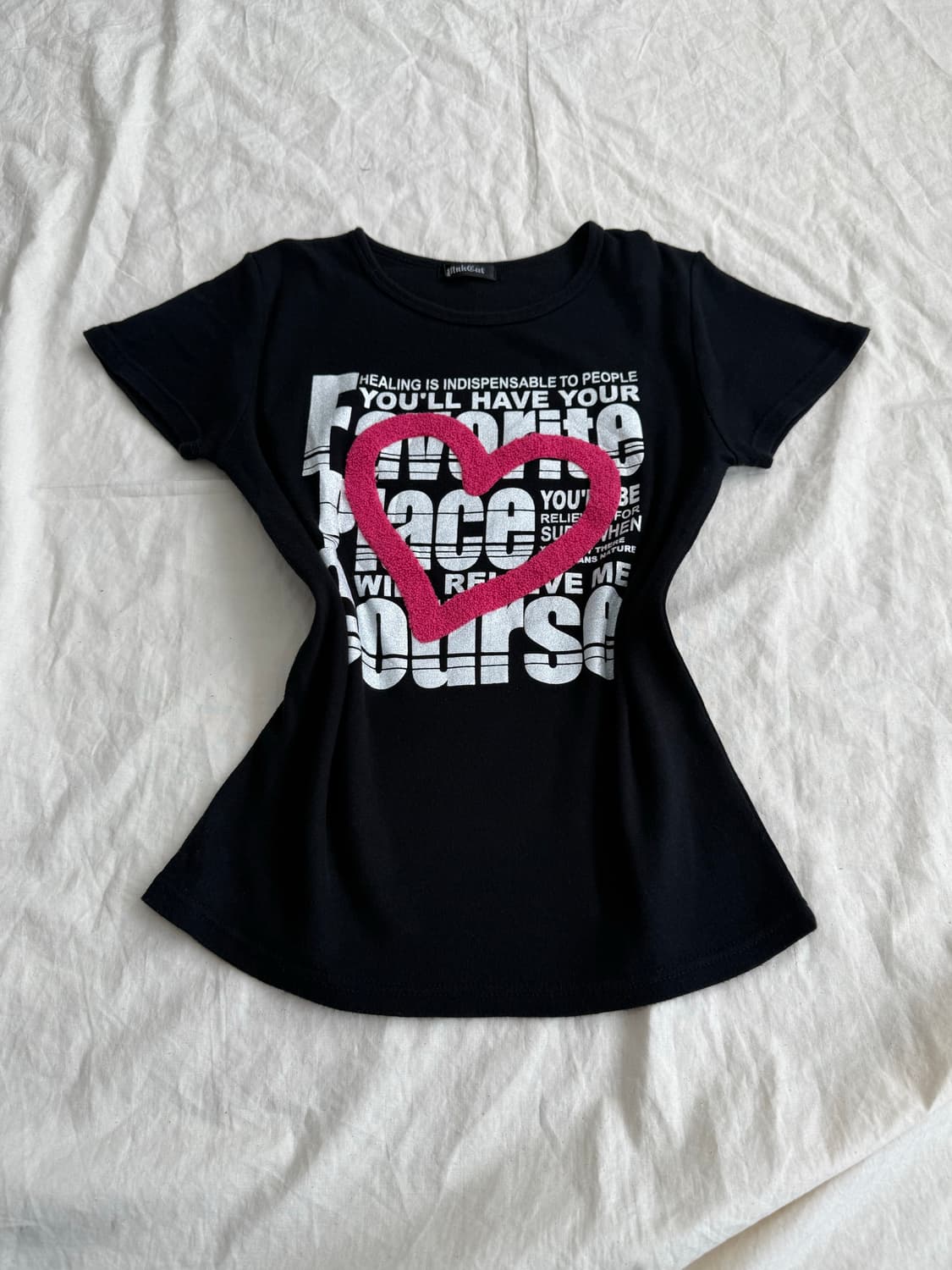 블랙 갸루 00‘s y2k 반팔  상품이미지1