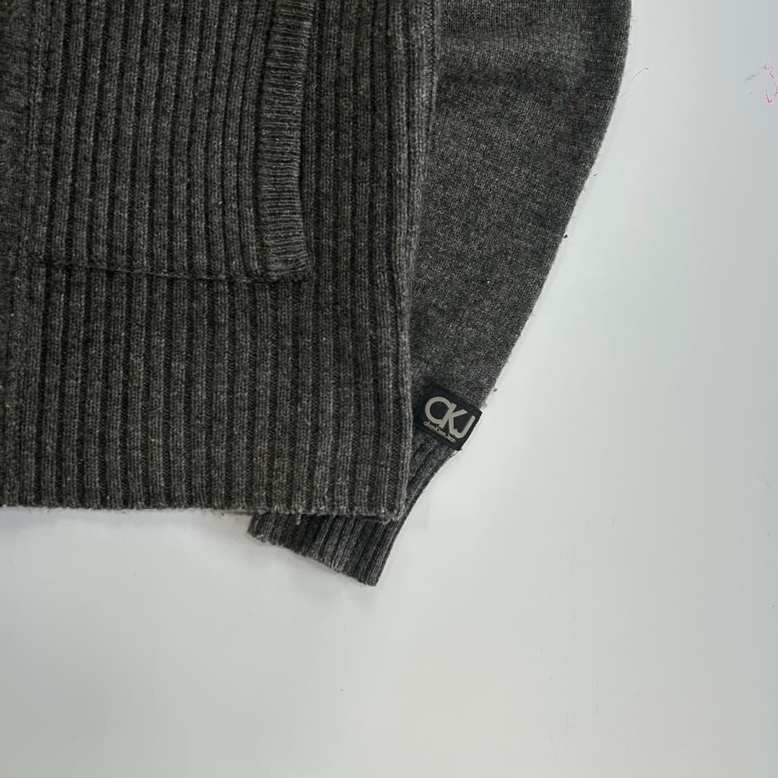 Calvin klein jeans 켈빈클라인 니트 차콜 집업 상품이미지4