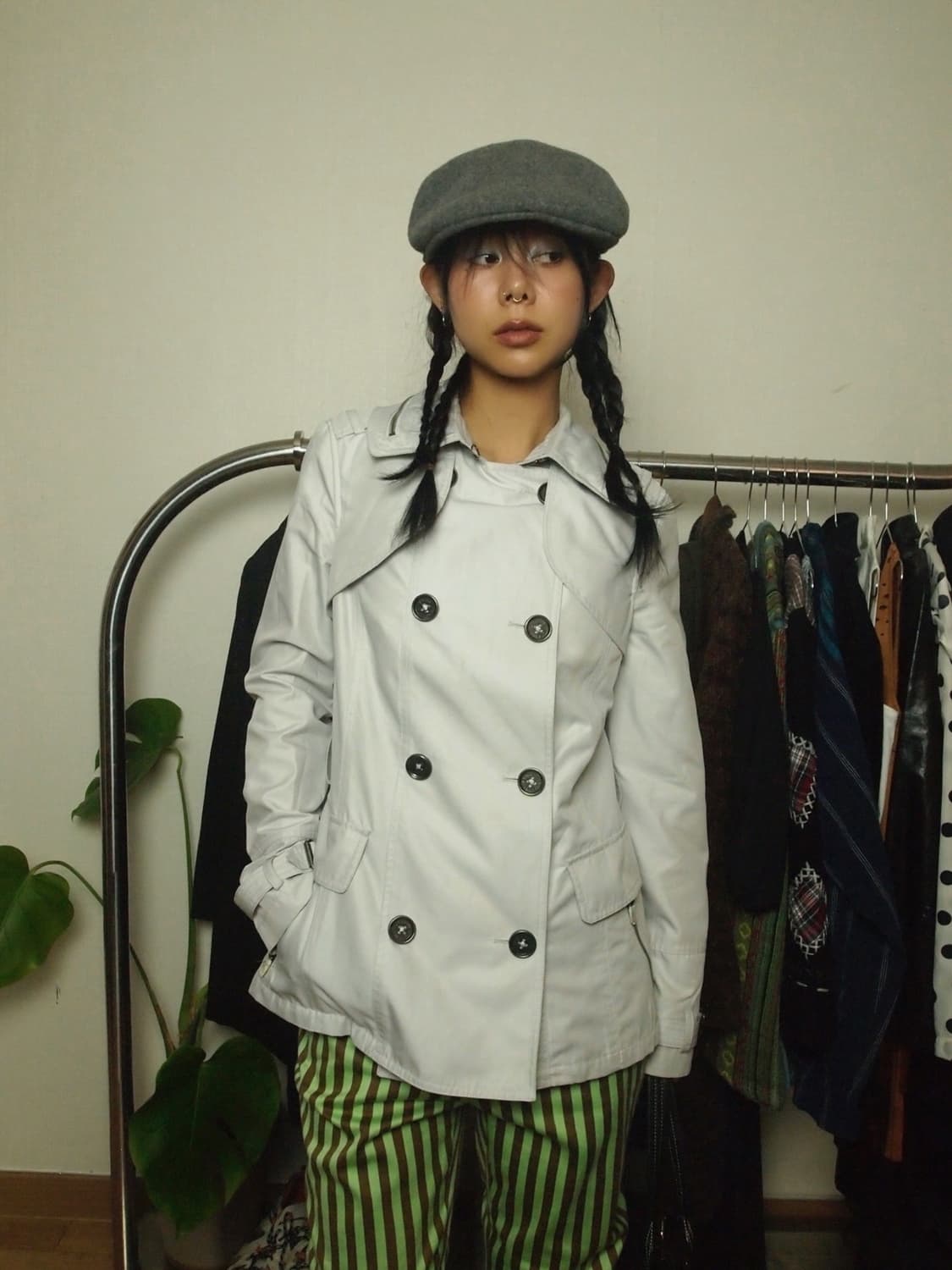 아르마니 익스체인지 더블 브레스트 트렌치 자켓 상품이미지3