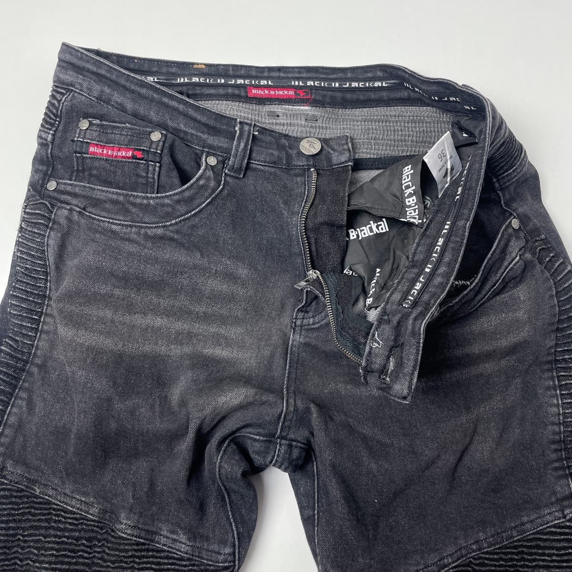 [택포] 블랙비자칼 바이크 라이딩 데님 팬츠 상품이미지3