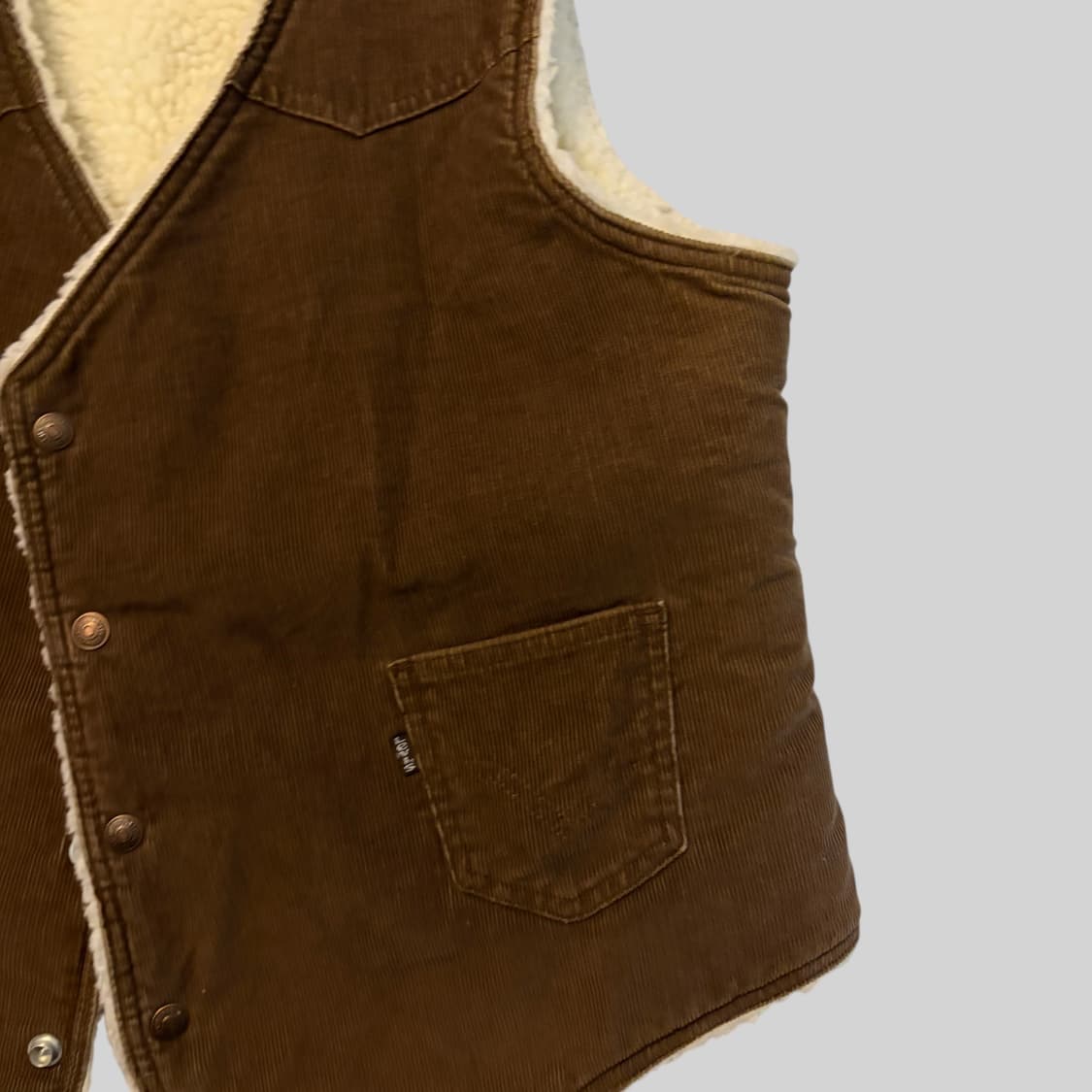 리바이스 쉐르파 베스트 코듀로이 브라운 XL 상품이미지2