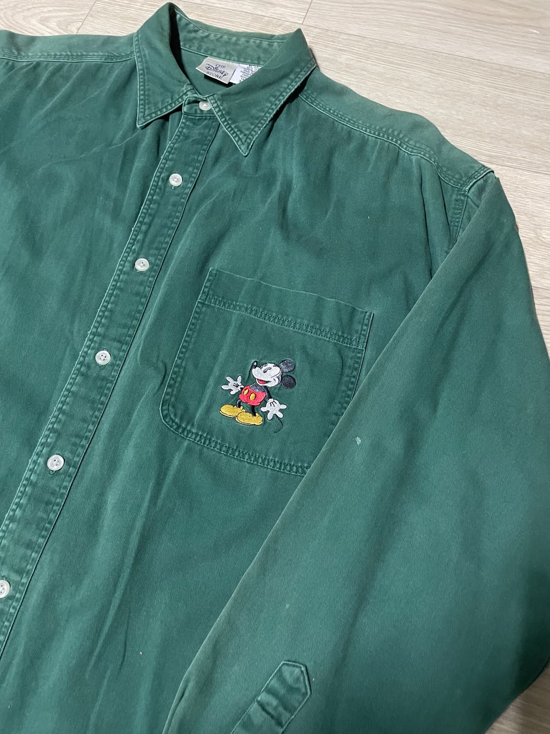 디즈니 미키마우스 셔츠 그린 Xl 상품이미지1