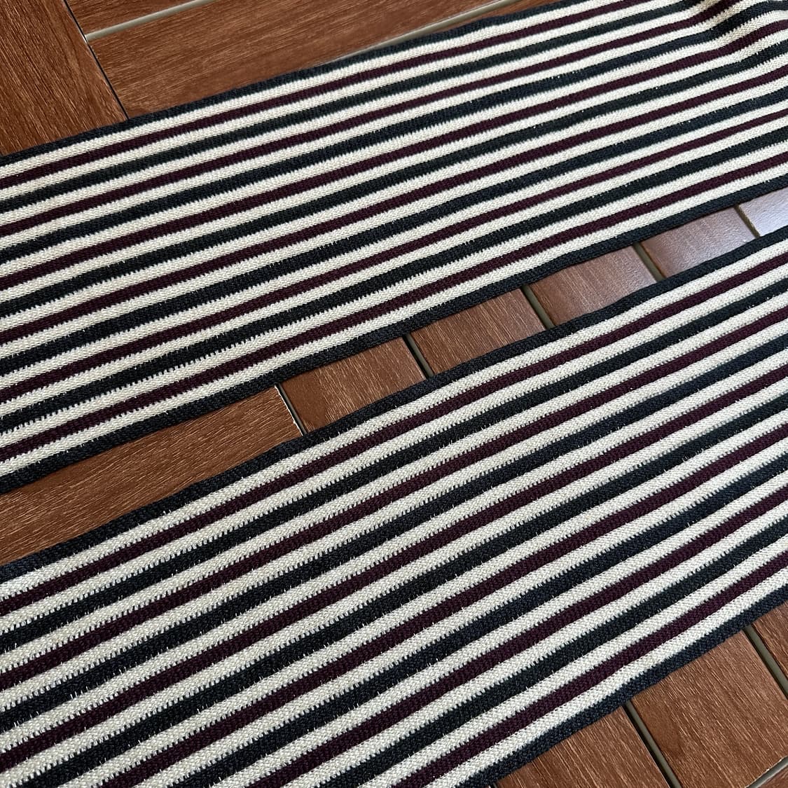 Matsui knit striped fringe muffler 상품이미지4