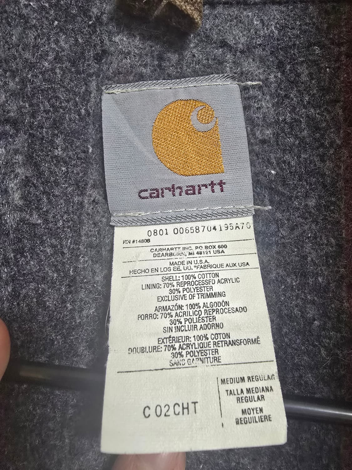 칼하트 c02 초어자켓 cht 상품이미지2