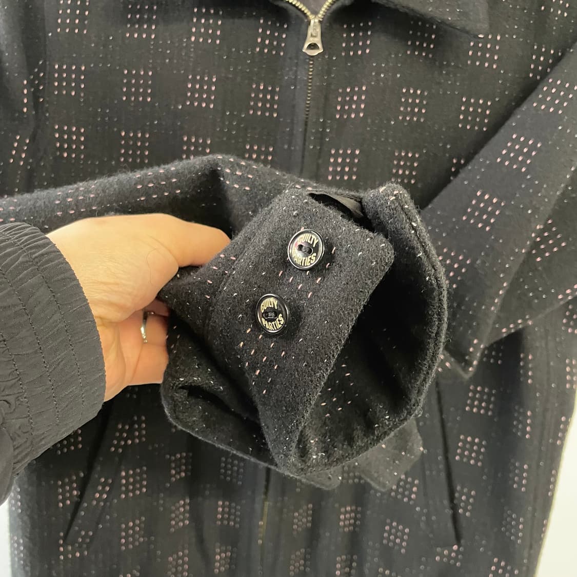 와코마리아 울 웨스턴 체크패턴 자켓 상품이미지7