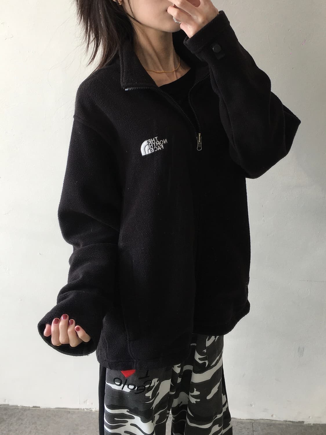 노스페이스 가슴로고 플리스집업 상품이미지2