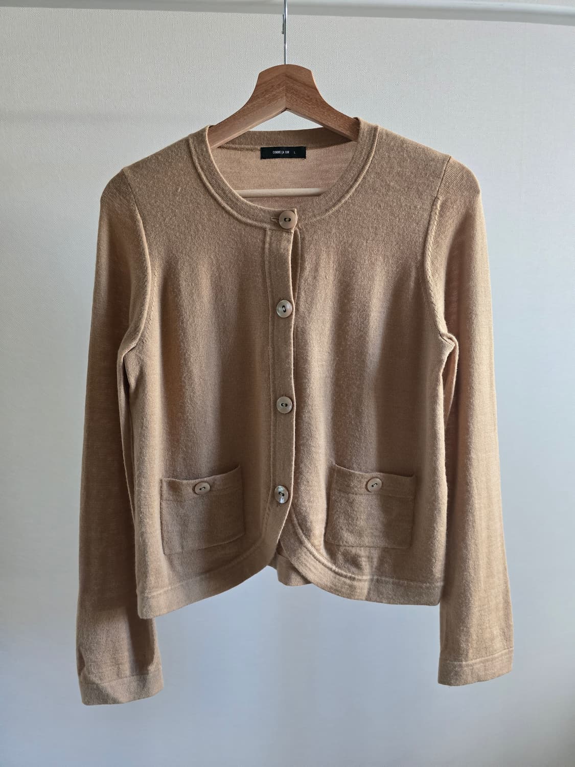 COMME CA ISM 울혼방 베이지(카멜) 가디건 상품이미지4