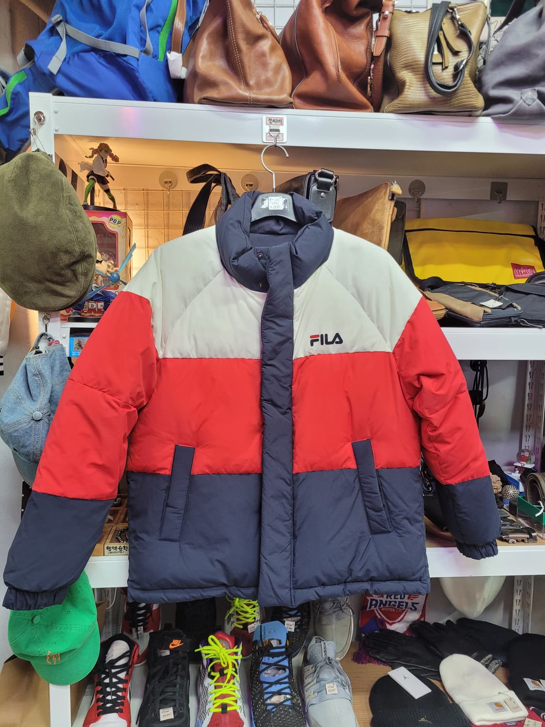 Fila 필라 양면 리버시블 삼색 컬러 블록 패딩 오리털 상품이미지1