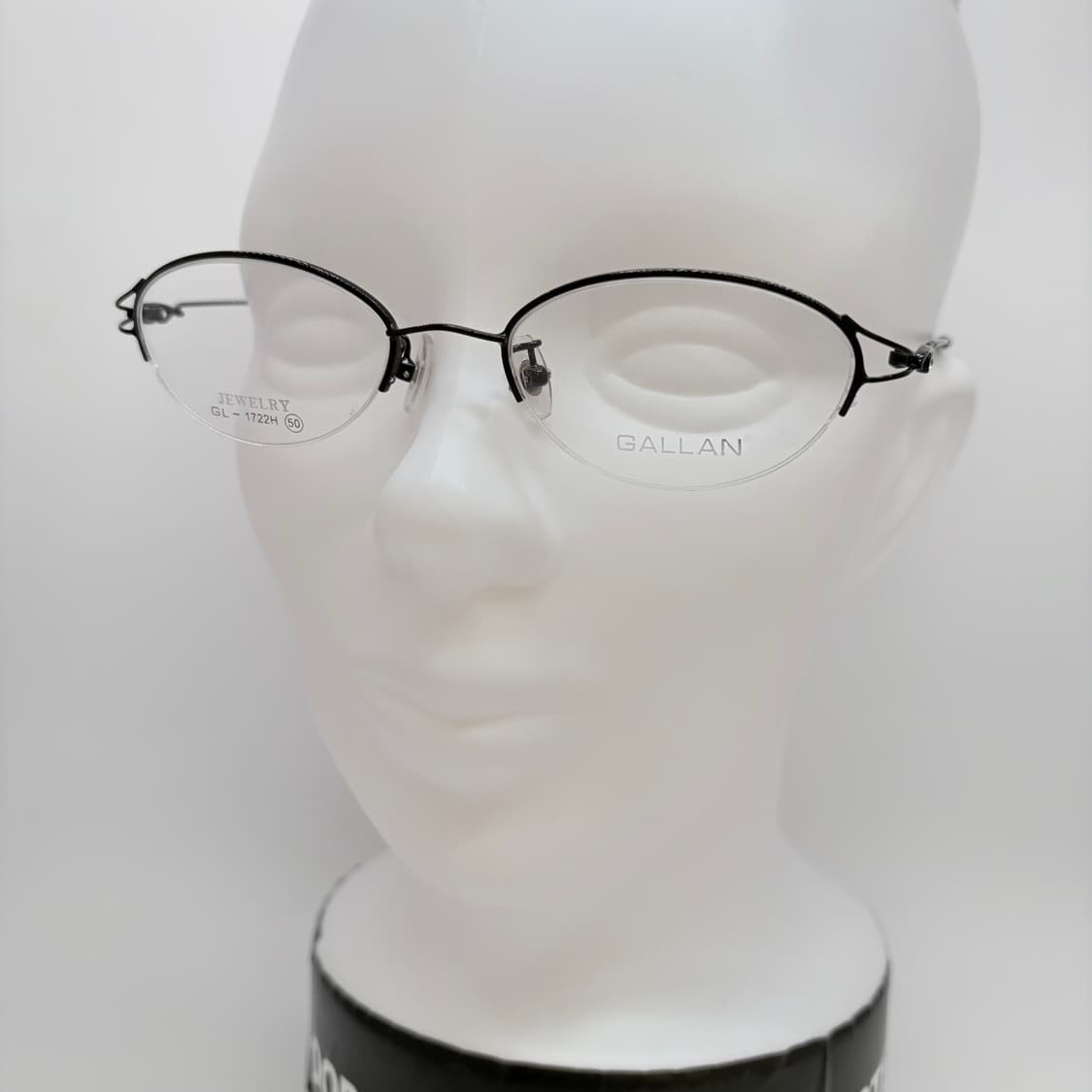 GALLAN 큐빅 블랙 오벌 반무테 상품이미지7