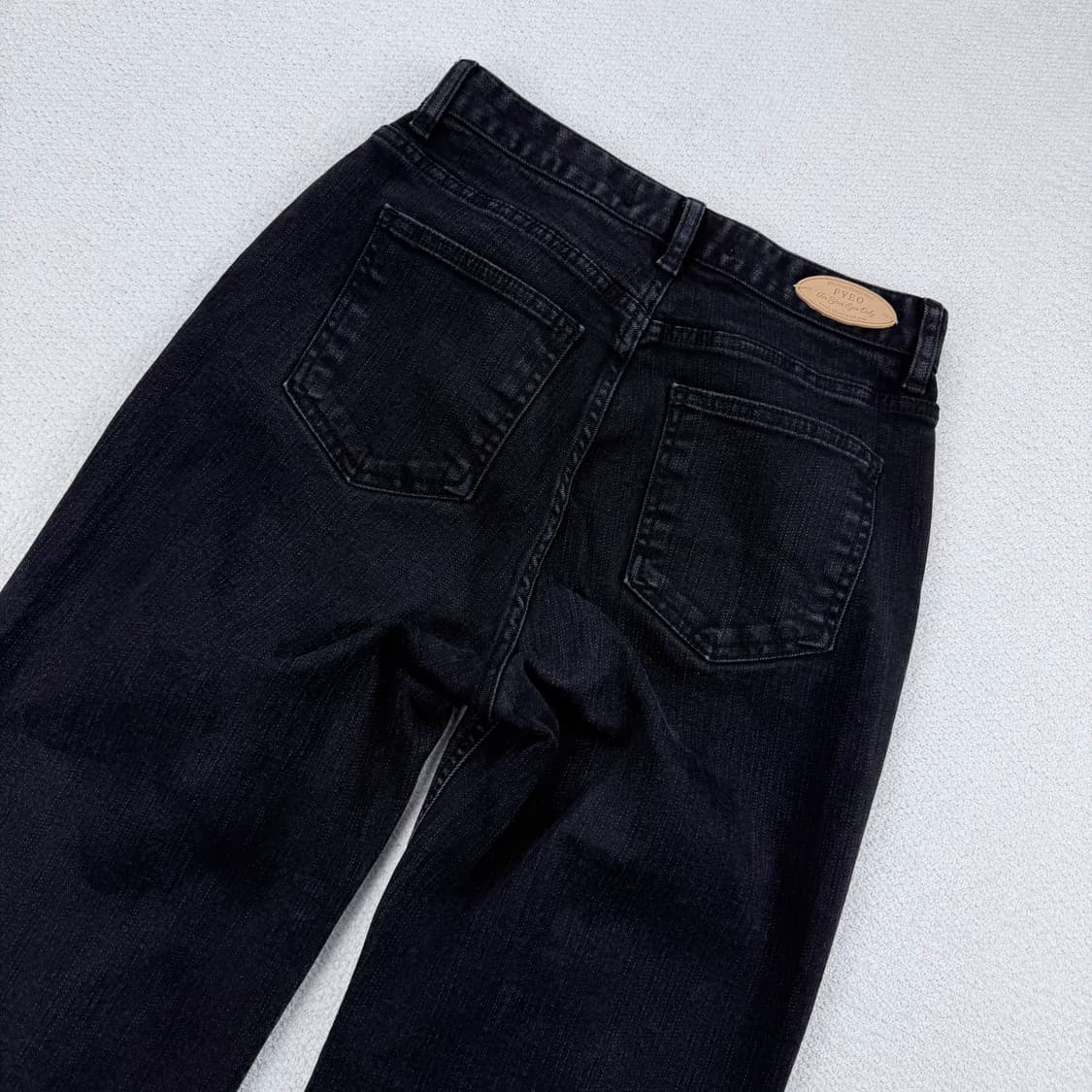 fyeo 포유온 흑청 clea straight denim 상품이미지8