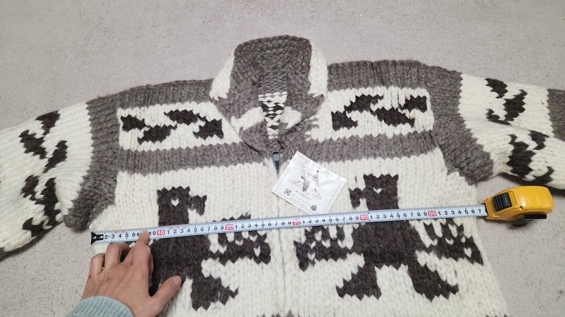 Canada made 독수리 코위찬 니트 스웨터 집업 상품이미지8