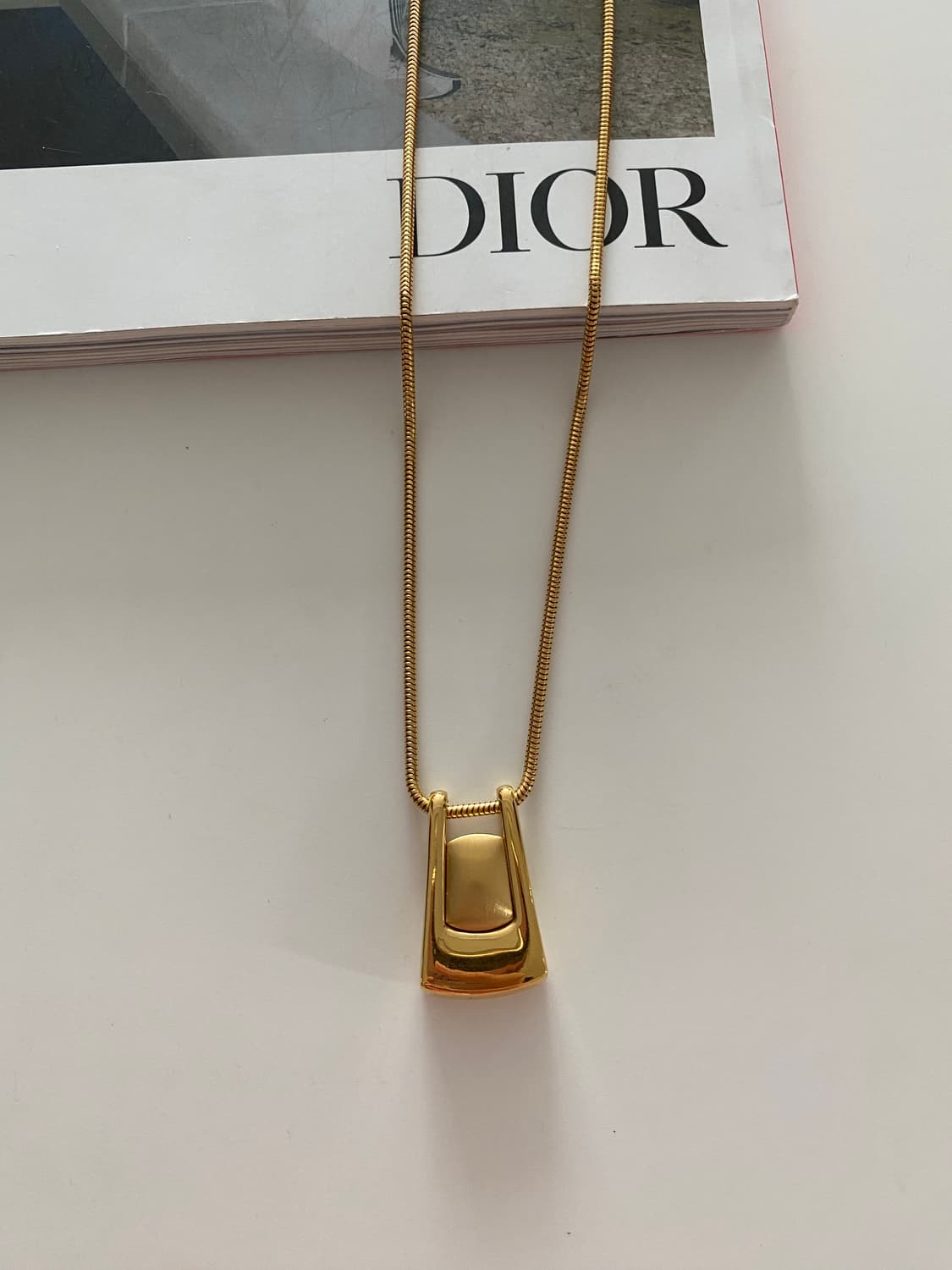 미국수입 Monet 골드 팬던트 목걸이 상품이미지1