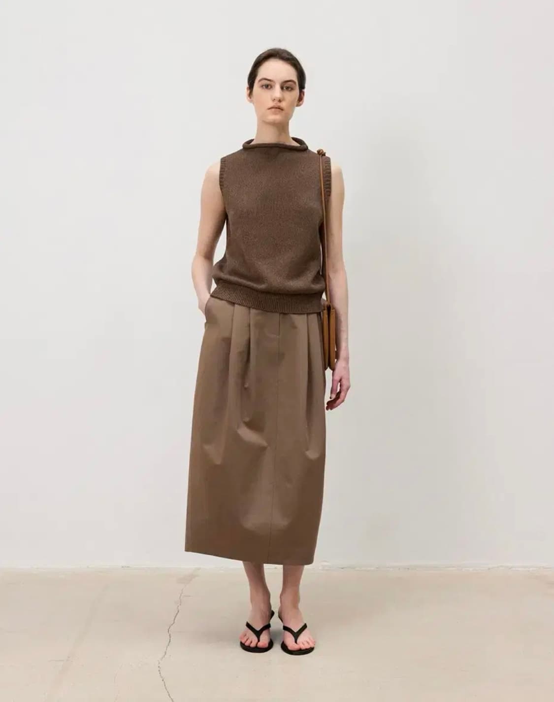 문달 Bud Skirt in Brown S 상품이미지1