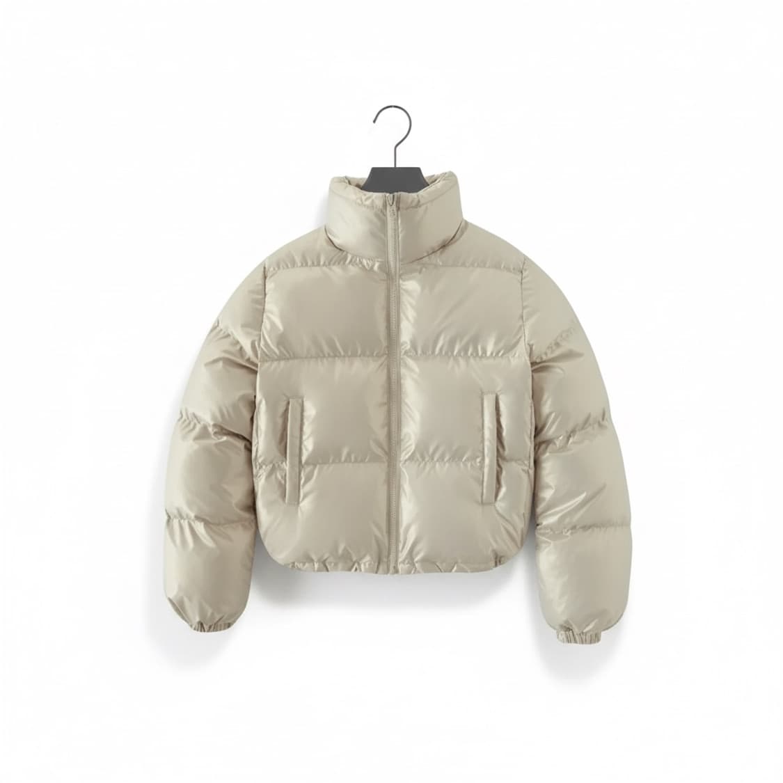 라퍼지포우먼 글로시 크림 크롭 패딩 S 상품이미지1