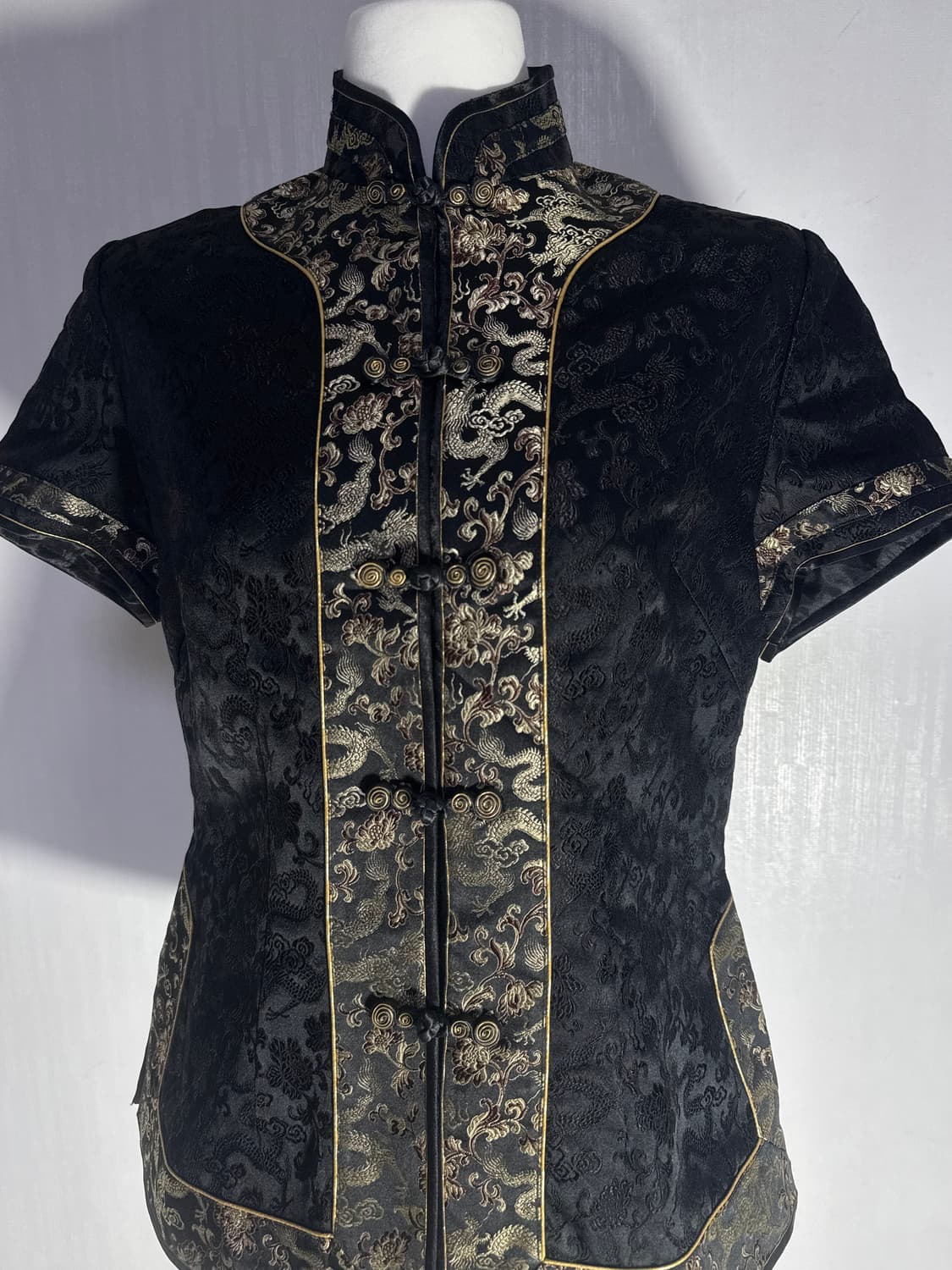 빈티지 드래곤 자카드 치파오 y2k 오리엔탈 오즈온 상품이미지5