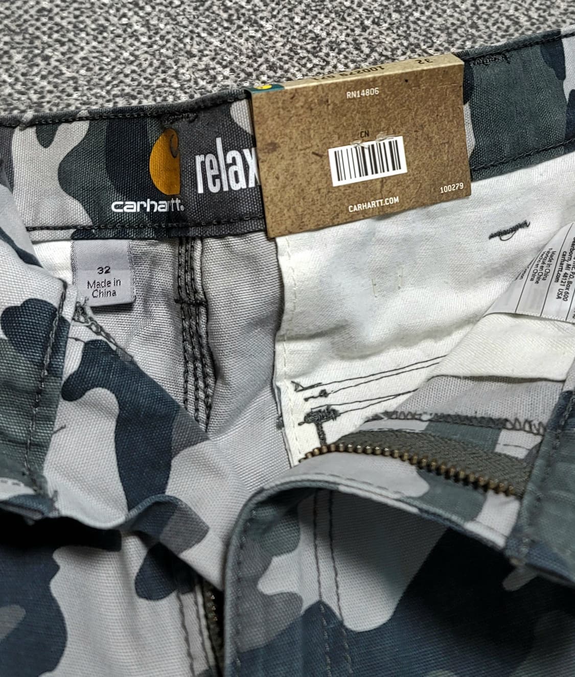 칼하트 카모 카고 반바지 32 -34 (새상품) 상품이미지4