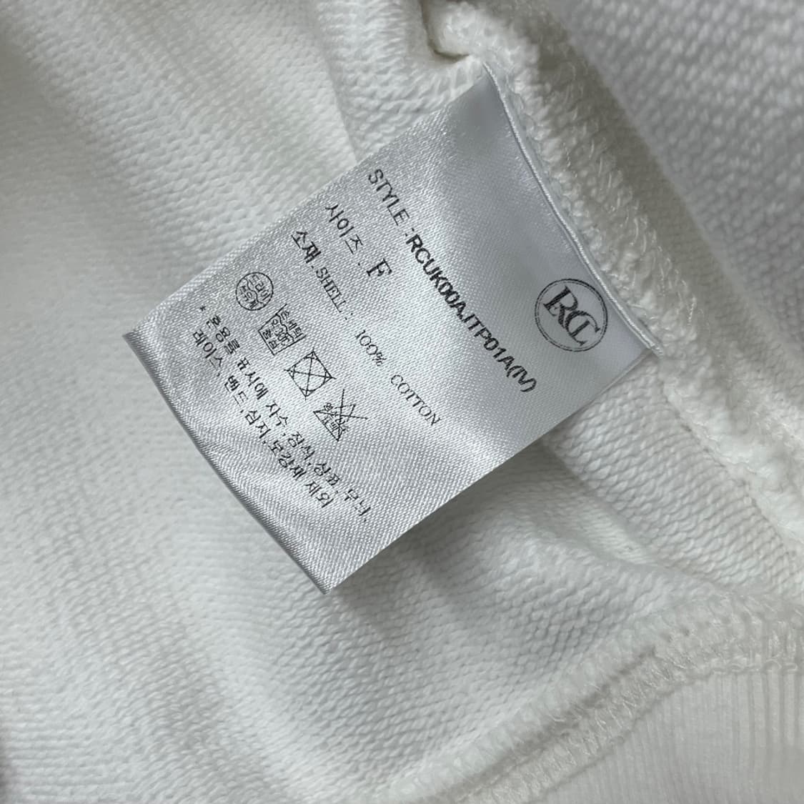 렉토 그린 프린팅 화이트 맨투맨 상품이미지5