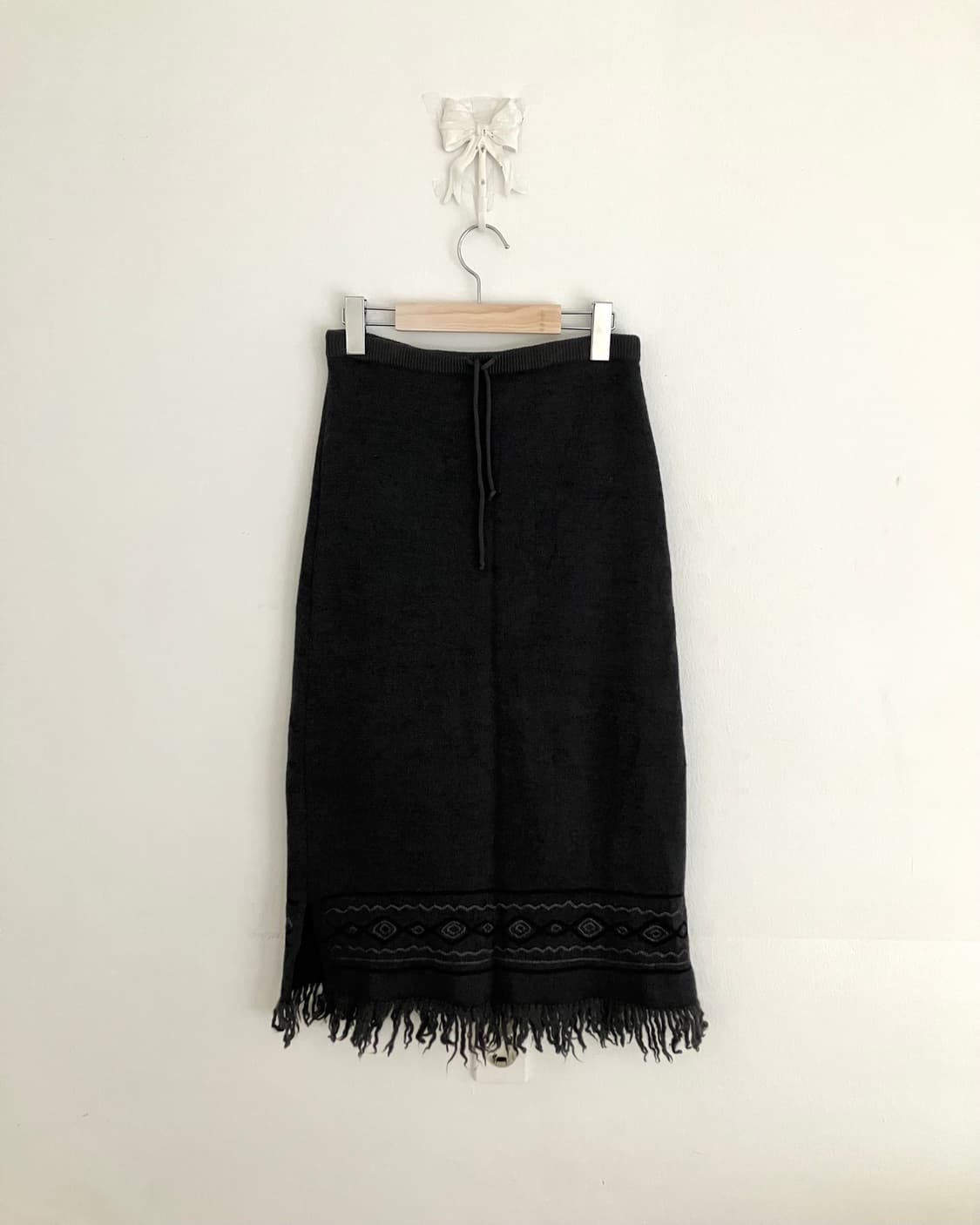 차콜 롱스커트 상품이미지3