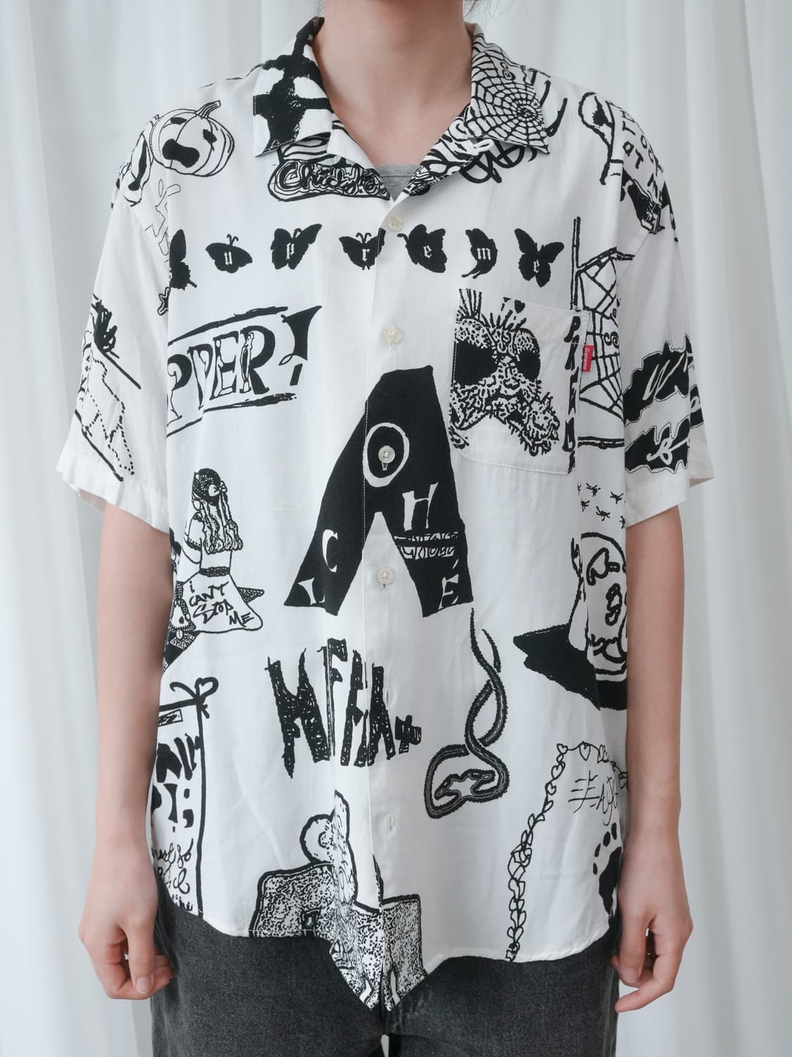 Supreme 17SS DREAM RAYON 셔츠 화이트 M 상품이미지5