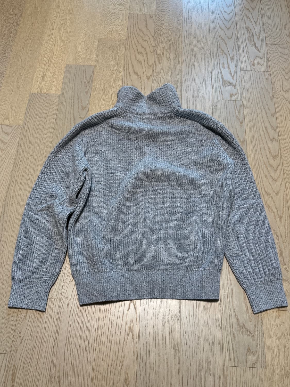 [2] 포터리 울 하이넥 하프 집업 니트 멜란지 그레이 상품이미지4