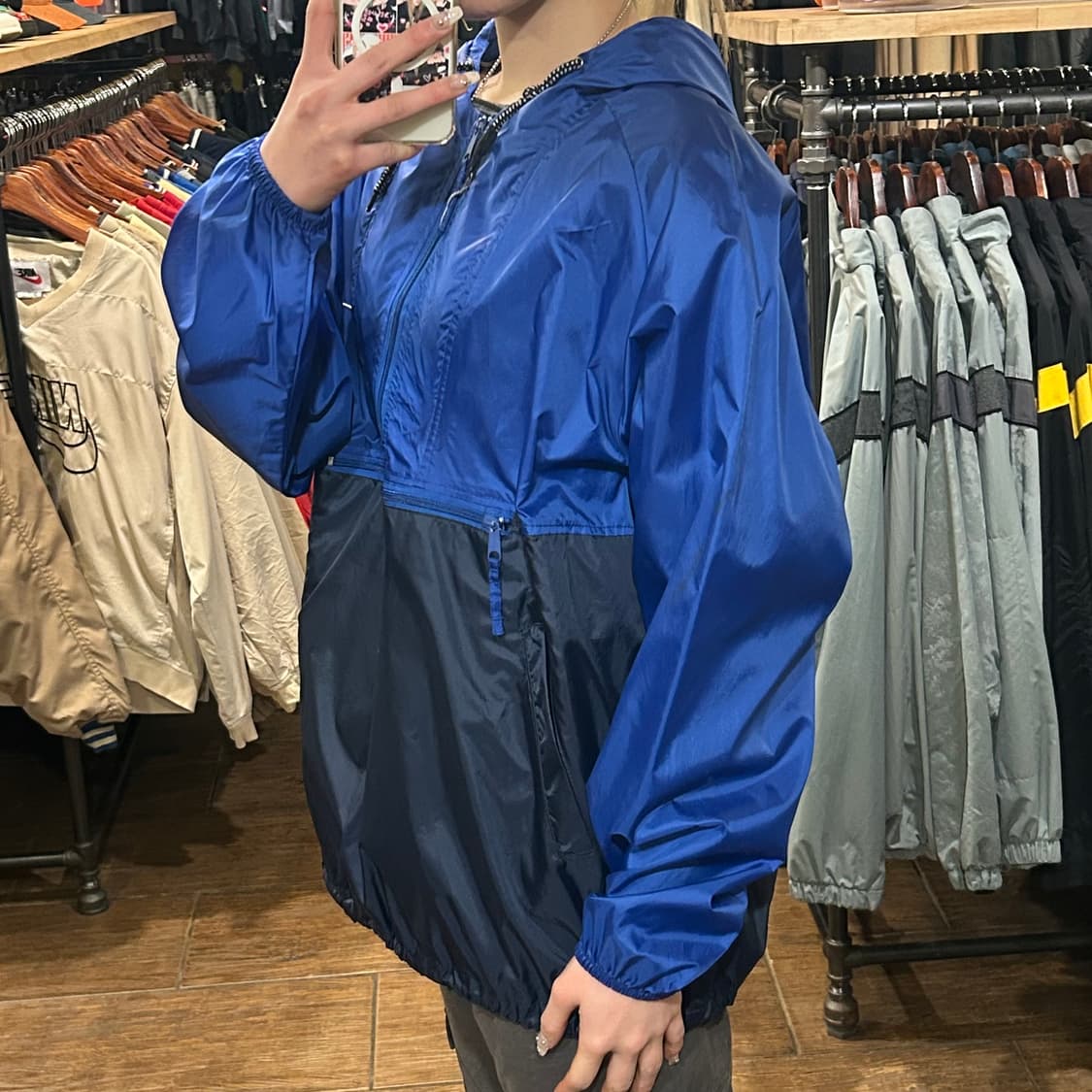 [HI] 나이키 후드 아노락 블루 상품이미지4