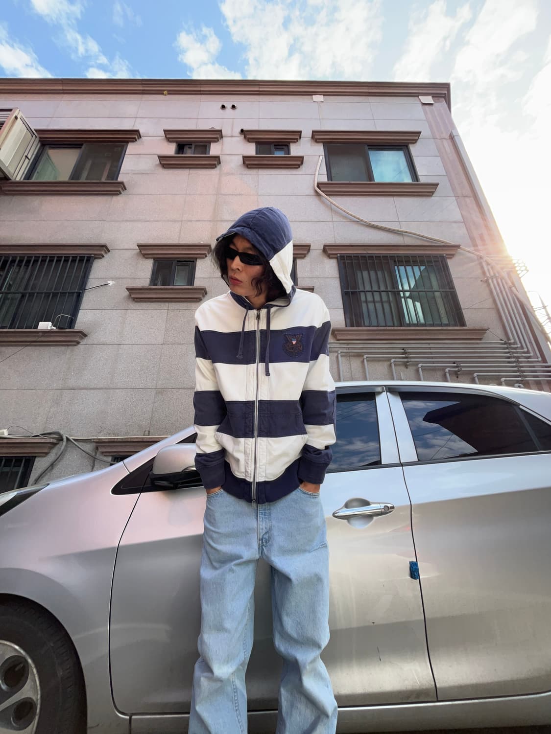 POLO RALPH LAUREN STRIPE THERMAL HOODIE 상품이미지1