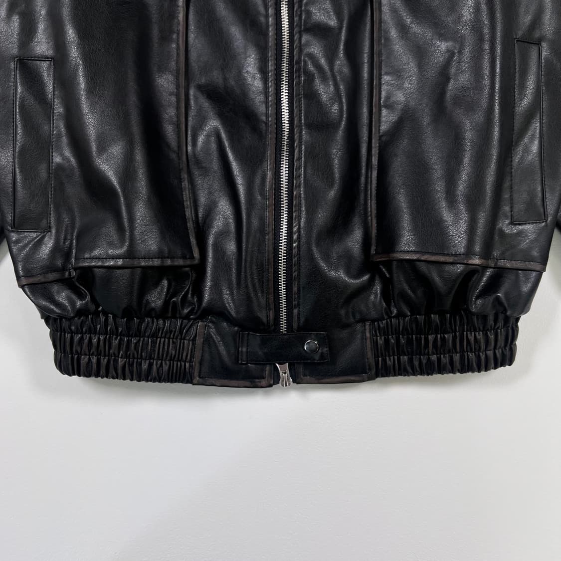 Our Room 레더 봄버 자켓 상품이미지3