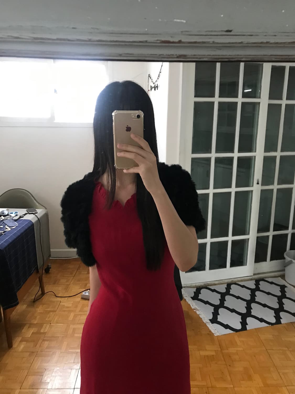 vintage pearl red one-piece 상품이미지6