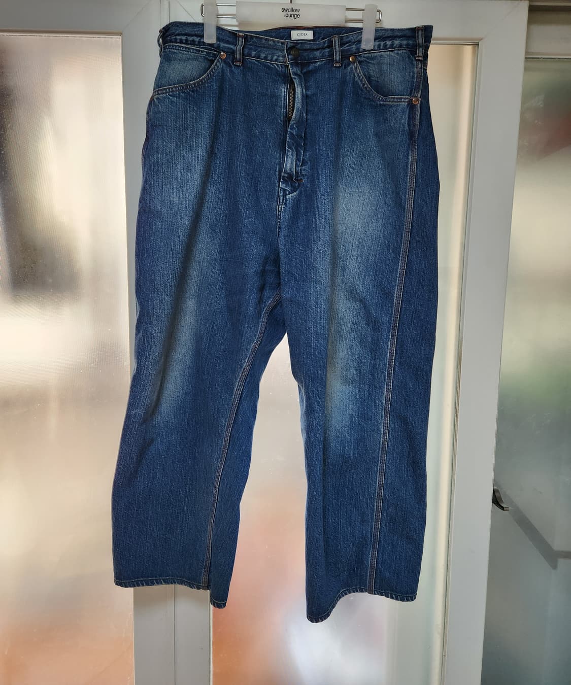 시오타 페인터 팬츠 6사이즈 미디엄 다크 블루 데미지 상품이미지1