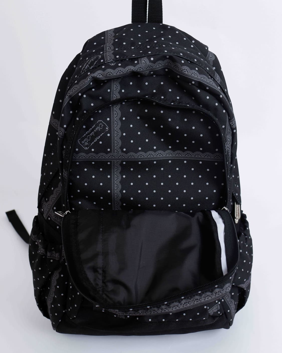 [OLIVE des OLIVE] 블랙 컬러 도트 레이스 패턴 백팩 상품이미지8